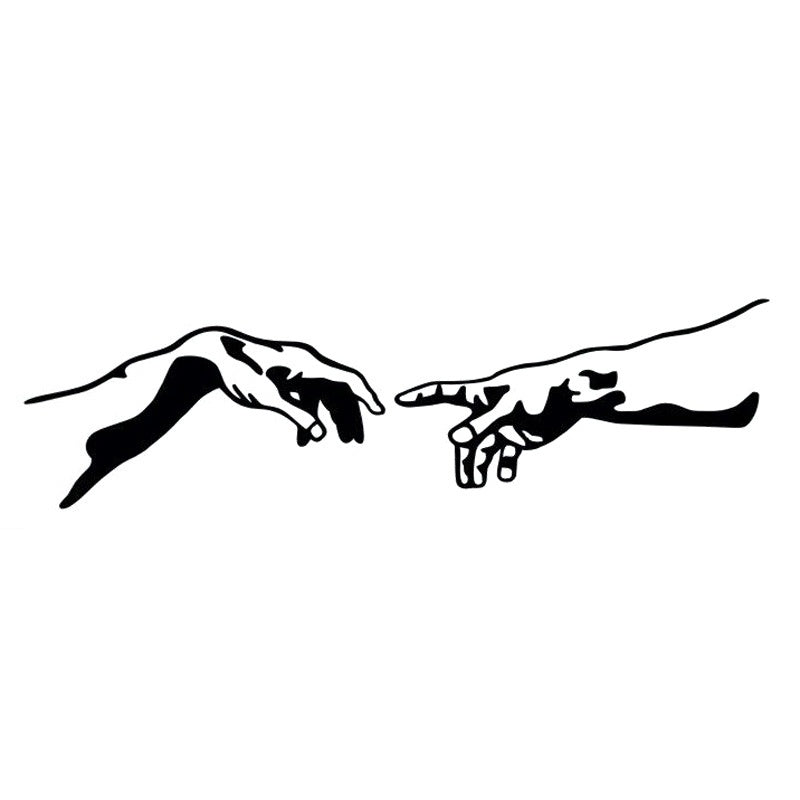 16.6cm*4.7cm Hands Adam Creation Vinyl Car Sticker Motorcycle Decal Black/Silver S6-3272