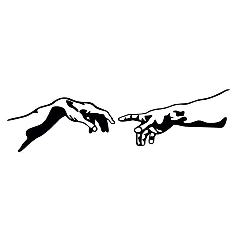 16.6cm*4.7cm Hands Adam Creation Vinyl Car Sticker Motorcycle Decal Black/Silver S6-3272