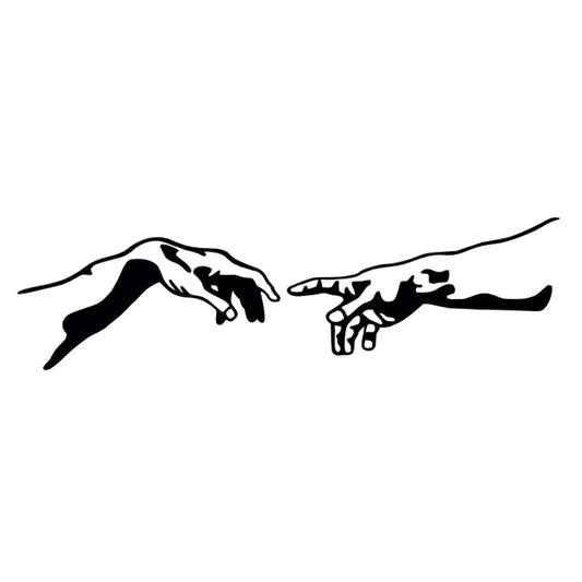 16.6cm*4.7cm Hands Adam Creation Vinyl Car Sticker Motorcycle Decal Black/Silver S6-3272