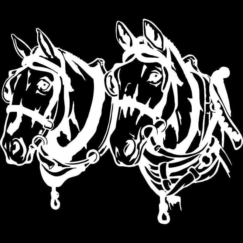 High-quality 15.5cm*13cm Team Draft Work Mule Horse Rodeo  Vinyl Decal Car Sticker Black/Silver S6-2805