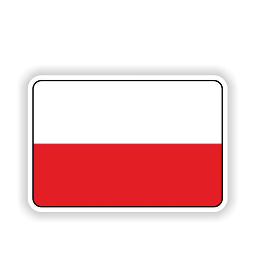 Fashion 12.1CM*8CM Car Window Poland Flag  Car Sticker Bike Decal 6-1696