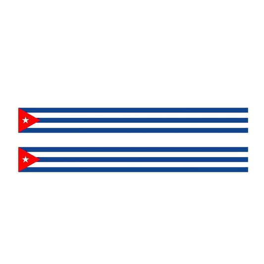 High-quality 2X 17.3CM*1.9CM Accessories Funny Cuba Flag Racing Car Sticker Decal 6-1172