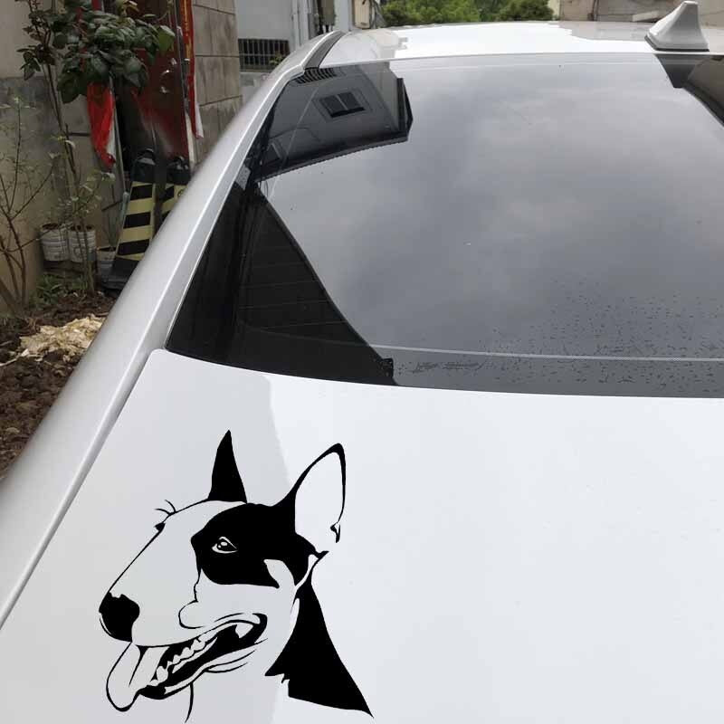 15.8X16.5CM Cute Bull Terrier Dog Pets Animals Vinyl Decal Car Sticker Black/Silver C24-1121