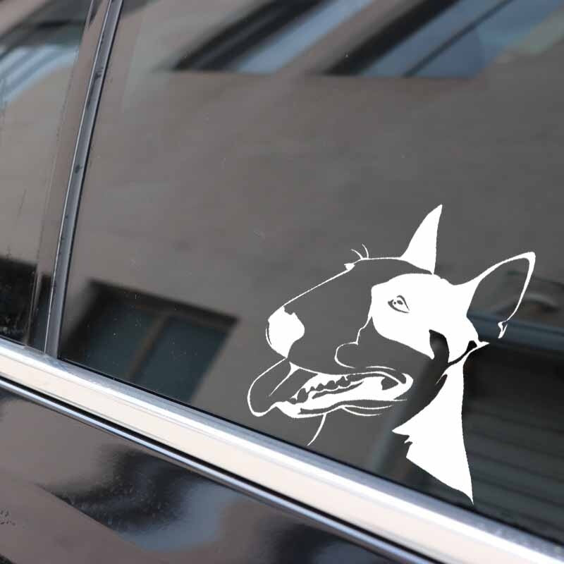 15.8X16.5CM Cute Bull Terrier Dog Pets Animals Vinyl Decal Car Sticker Black/Silver C24-1121