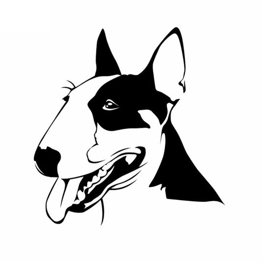 15.8X16.5CM Cute Bull Terrier Dog Pets Animals Vinyl Decal Car Sticker Black/Silver C24-1121