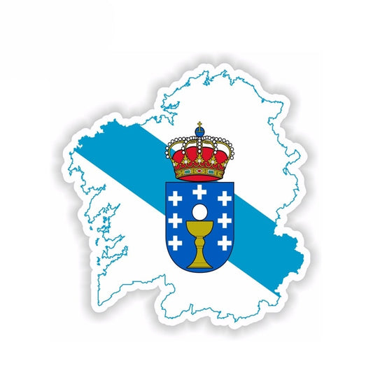 2020 NEW 12.7CM*13.5CM Personality Funny Galicia Of Spain Decal Body Car Sticker 6-1926