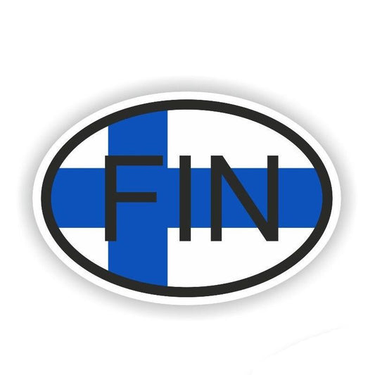 New Brand 14.4CM*9.6CM Creative Finland FIN Car Sticker Funny Decal Country Code  6-0385