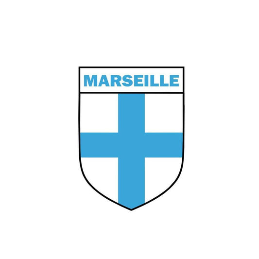 New Fashion 8CM*11CM  Car Sticker Marseille Shield Coat Of Arms  Decal Accessories 6-2097