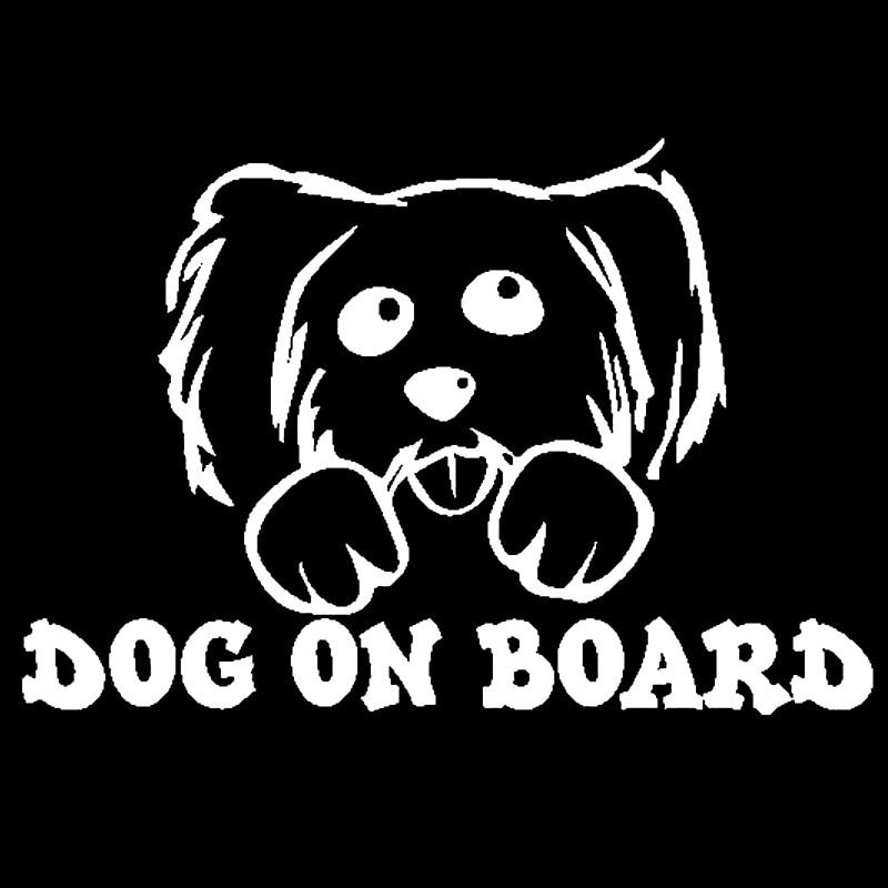 15CM*10.2CM DOG ON BOARD Lovely Poodle Car Decal Vinyl Sticker Black Silver C10-00686