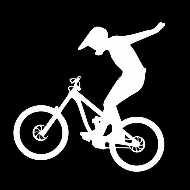 15.2CM*15CM Original Bicycle Rider BMX Skills Extreme Maximal Sport Vinly Decal Decor Car Sticker Black/Silver C27-0670