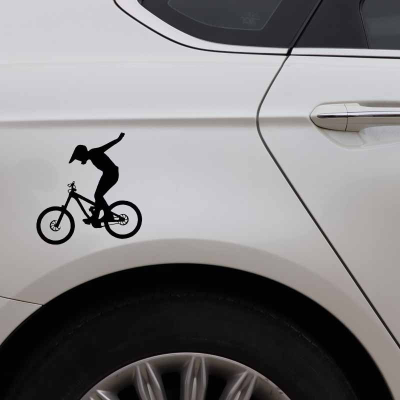 15.2CM*15CM Original Bicycle Rider BMX Skills Extreme Maximal Sport Vinly Decal Decor Car Sticker Black/Silver C27-0670