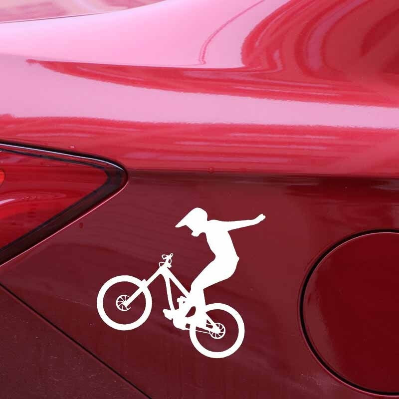 15.2CM*15CM Original Bicycle Rider BMX Skills Extreme Maximal Sport Vinly Decal Decor Car Sticker Black/Silver C27-0670
