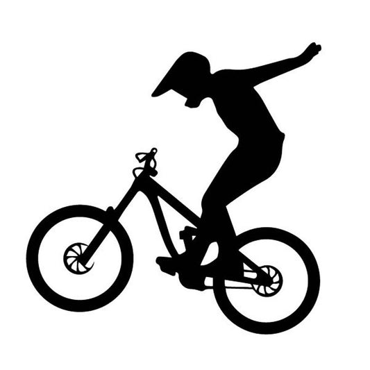 15.2CM*15CM Original Bicycle Rider BMX Skills Extreme Maximal Sport Vinly Decal Decor Car Sticker Black/Silver C27-0670