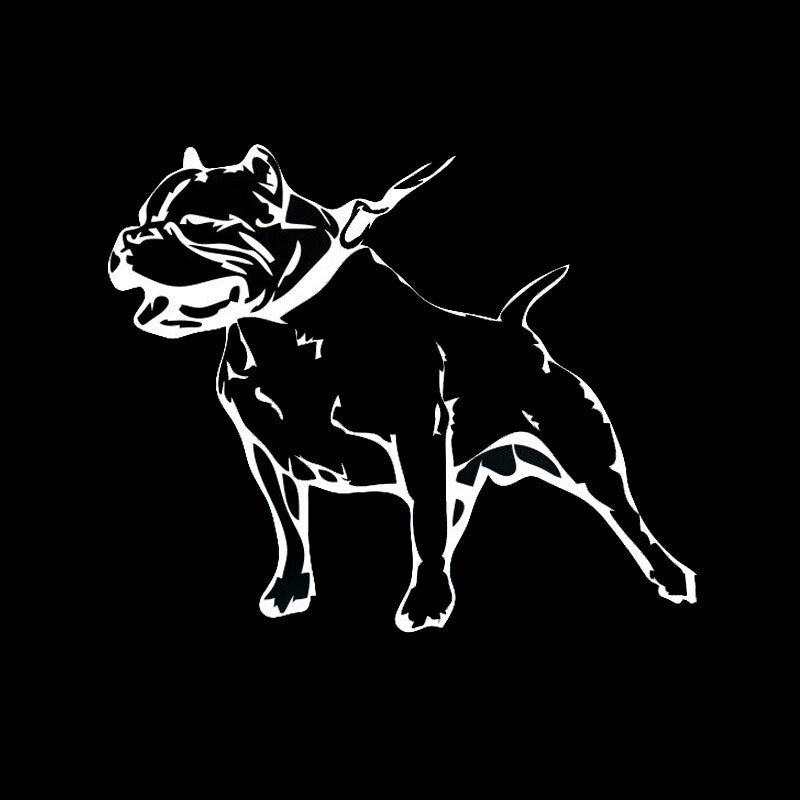 14.6*12.1CM American Bully Lovely Pet Dog Decoration Vinyl Rear Windshield Car Stickers Black/Silver C6-1918