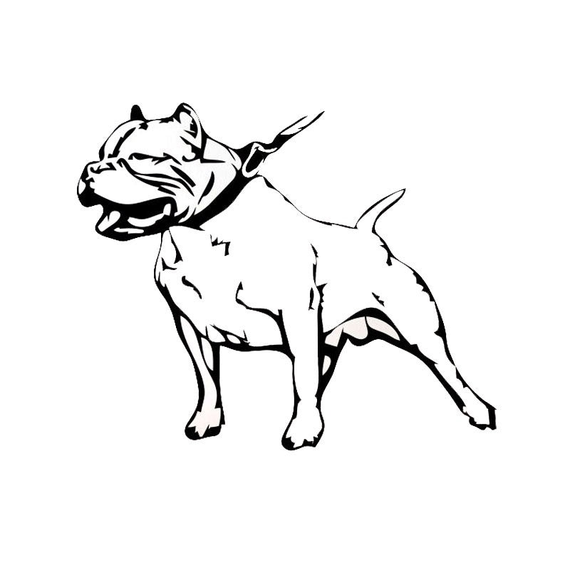 14.6*12.1CM American Bully Lovely Pet Dog Decoration Vinyl Rear Windshield Car Stickers Black/Silver C6-1918