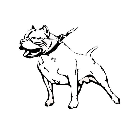 14.6*12.1CM American Bully Lovely Pet Dog Decoration Vinyl Rear Windshield Car Stickers Black/Silver C6-1918