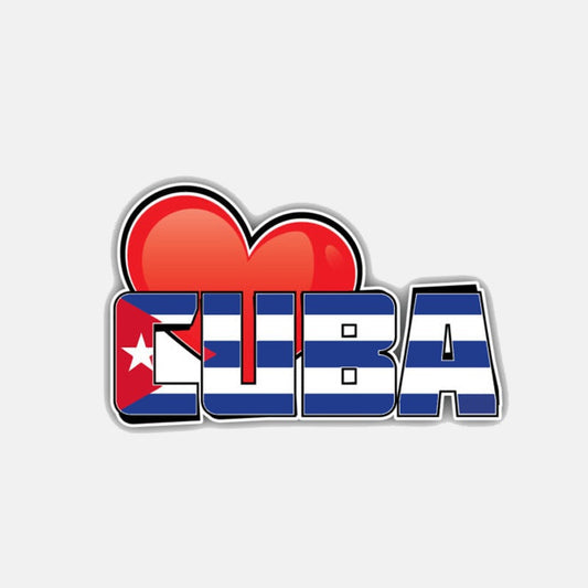 New Fashion 11.4CM*7CM Personality Cuba Heart Flag Motorcycle Helmet Decal Car Sticker 6-3025
