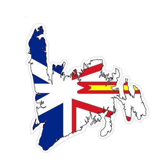 2020 NEW 11.8CM*12.5CM foundland Map Flag Window Funny Car Sticker Decal 6-1279