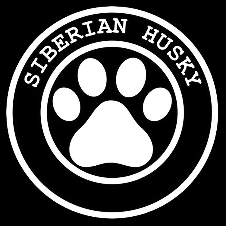 13*13CM SIBERIAN HUSKY PAW PRINT Car Stickers Motorcycle Decals Car Styling Black/Silver C1-0116