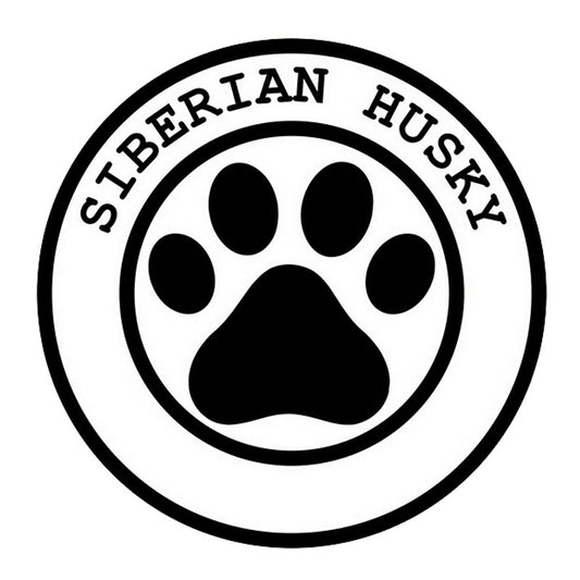 13*13CM SIBERIAN HUSKY PAW PRINT Car Stickers Motorcycle Decals Car Styling Black/Silver C1-0116