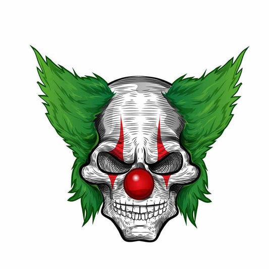 New Fashion 14.8CM*13.3CM  Funny Car Sticker Skull Clown Motorcycle Decal 6-0693