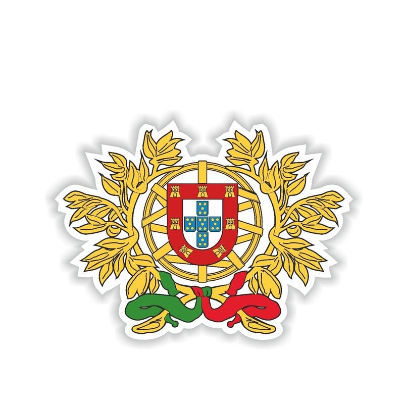 New Fashion 13.8CM*10CM Accessories Portugal Coat Of Arms Funny Car Sticker Decal 6-1507