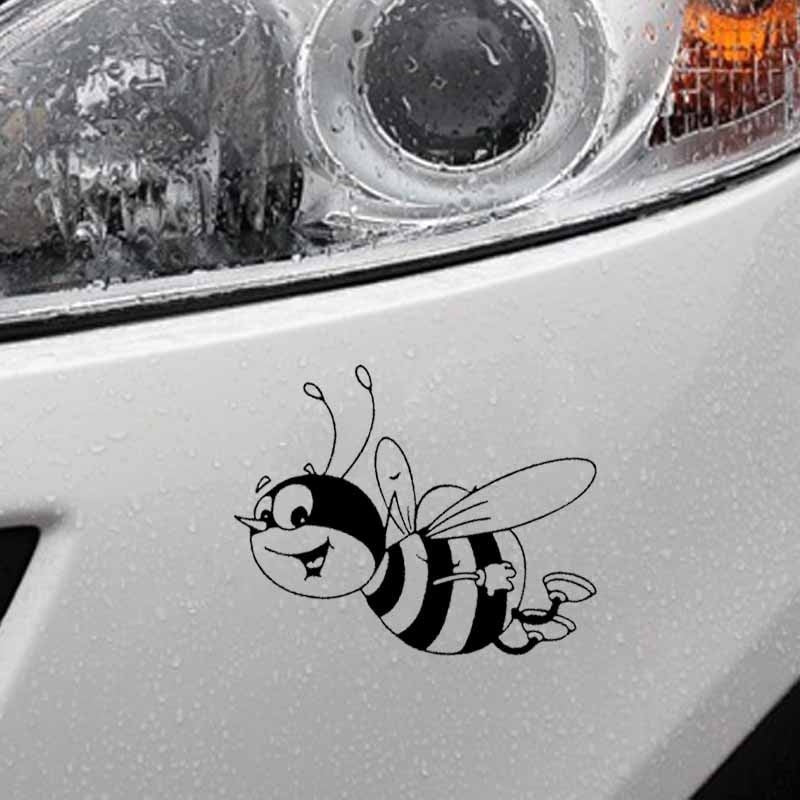 15.3CM*11.4CM Bumble Bee Art Car Sticker Vinyl Decal Stickers Bumblebee Honey Black/Silver C19-0086