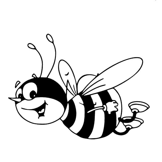 15.3CM*11.4CM Bumble Bee Art Car Sticker Vinyl Decal Stickers Bumblebee Honey Black/Silver C19-0086