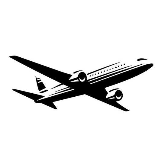 Hot 15.7CM*6.1CM Beautiful Aircraft Delicate Decorative Vinyl Decal Car Sticker Dazzling Black/Silver C27-1103