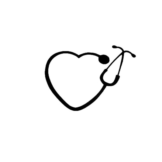 New Brand 12.7*9.2CM Fun Nurse Stethoscope Car Sticker  Waterproof Vinyl Decals Black/Silver C7-1620