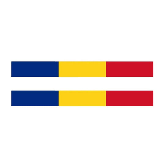2X 17.3CM*1.9CM Romania Flag BIke Car Sticker Motorcycle  Decal 6-1154