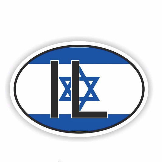 2020 NEW 13.3CM*9CM Personality ISRAEL Flag Country Code Motorcycle  Car Sticker Decal 6-1665