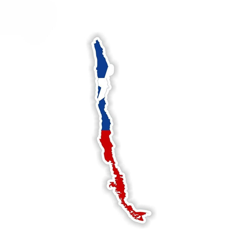 Hot 14.7CM*2.6CM Personality Chile Map Flag Decal Car Sticker Car Accessories 6-1679