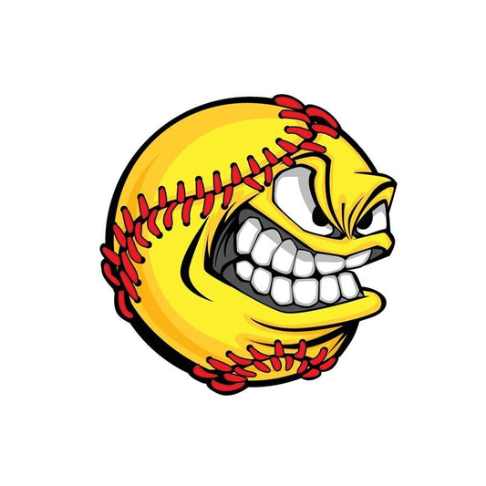 New Hot 12.2CM*12.3CM Car Accessories Sport Angry Baseball Car Sticker Decal 6-2300