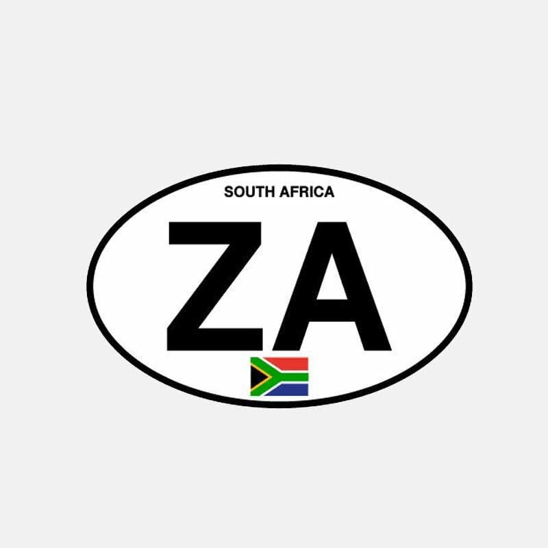 10.8CM*6.7CM ZA South Africa Country Code Oval Car Sticker Accessories Decal 6-2629