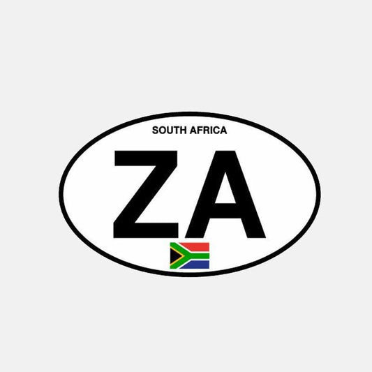 10.8CM*6.7CM ZA South Africa Country Code Oval Car Sticker Accessories Decal 6-2629