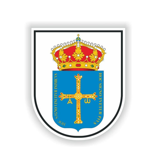 2020 NEW 9.2CM*11.1CM Escudo De Asturias Decal Coat Of Arms Spain Car Sticker Helmet Accessories 6-2148