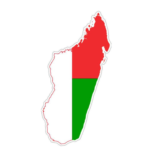 New Hot 7.7CM*15.2CM Personality Madagascar Map Decal Motorcycle Flag Car Sticker 6-1235