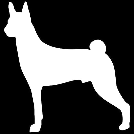 9.5*9.9CM Basenji Dog Lovely Animal Car Window Decorative Stickers Fashion Motorcycle Car Accessories C6-0155