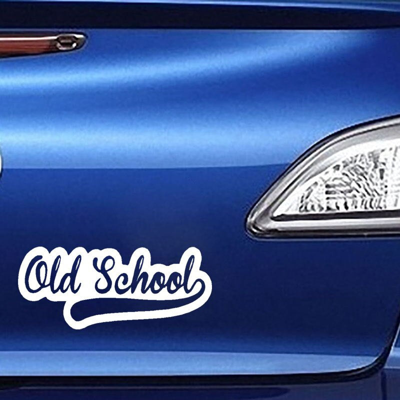 12.7CM*4.6CM Old School Funny Vinyl Decal Truck Window Car Sticker Black Silver C10-01106