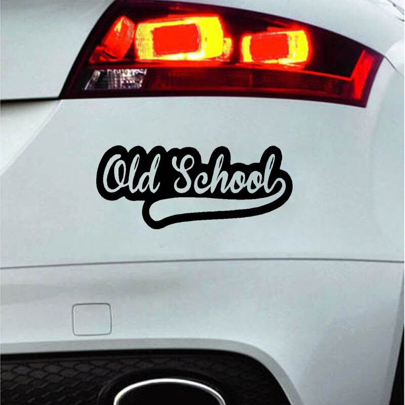 12.7CM*4.6CM Old School Funny Vinyl Decal Truck Window Car Sticker Black Silver C10-01106