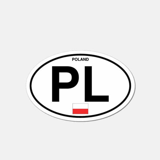 New Fashion 11.9CM*7.5CM  PL Poland Polish Country Code Car Sticker  Helmet Motorcycle Decal 6-2640