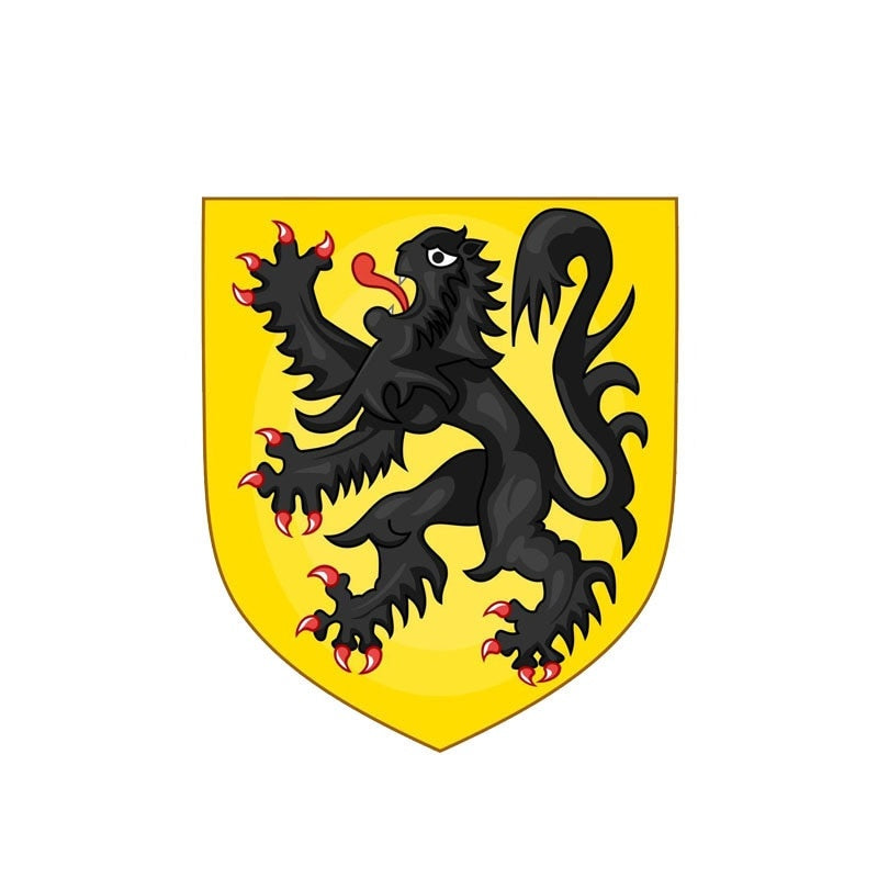 New Hot 9.7CM*11.4CM Funny Belgium Flanders Coat Of Arms Shield Car Sticker Decal 6-2081