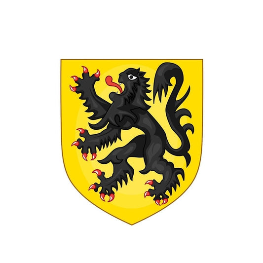 New Hot 9.7CM*11.4CM Funny Belgium Flanders Coat Of Arms Shield Car Sticker Decal 6-2081
