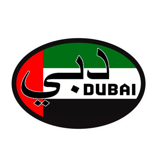 New Hot 15.5CM*10.5CM Funny  Dubai Flag Car Sticker Personality Bike Windows Decal  6-0418