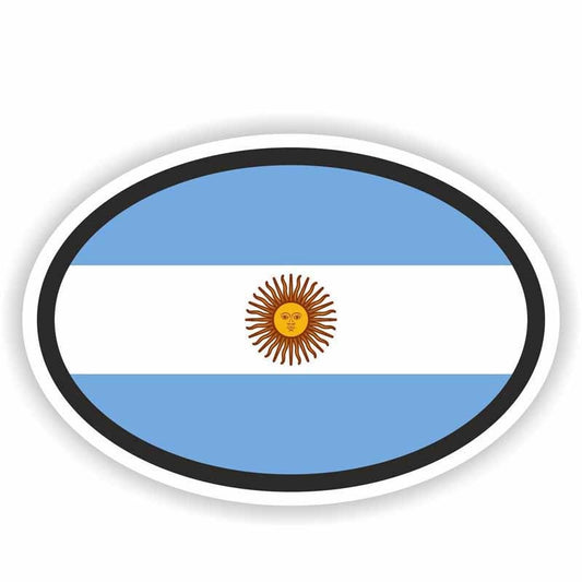 New Fashion 13CM*8.8CM Creative Argentina Flag Oval Decal Car Window Car Sticker 6-1631