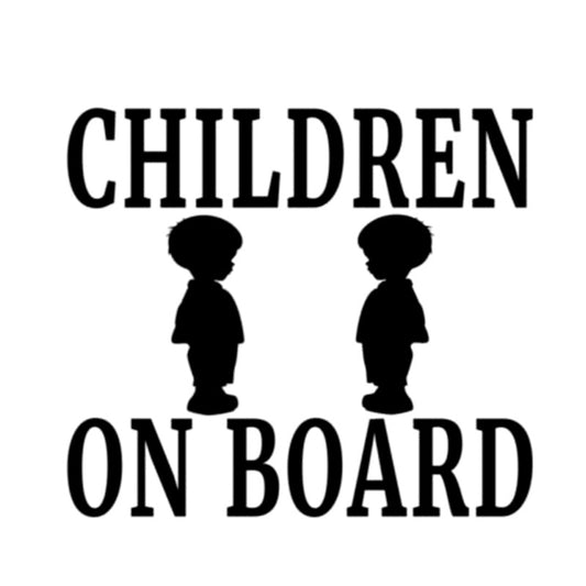 New Fashion 12.7CM*12.7CM CHILDREN ON BOARD Boy Vinyl Decal Family Baby Child Safety Car Truck Black/Silver C10-00125