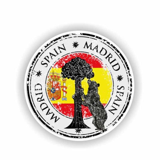New Brand 13CM*13CM Funny Spain Madrid Decal Car Window Personality Car Sticker Decal 6-2200
