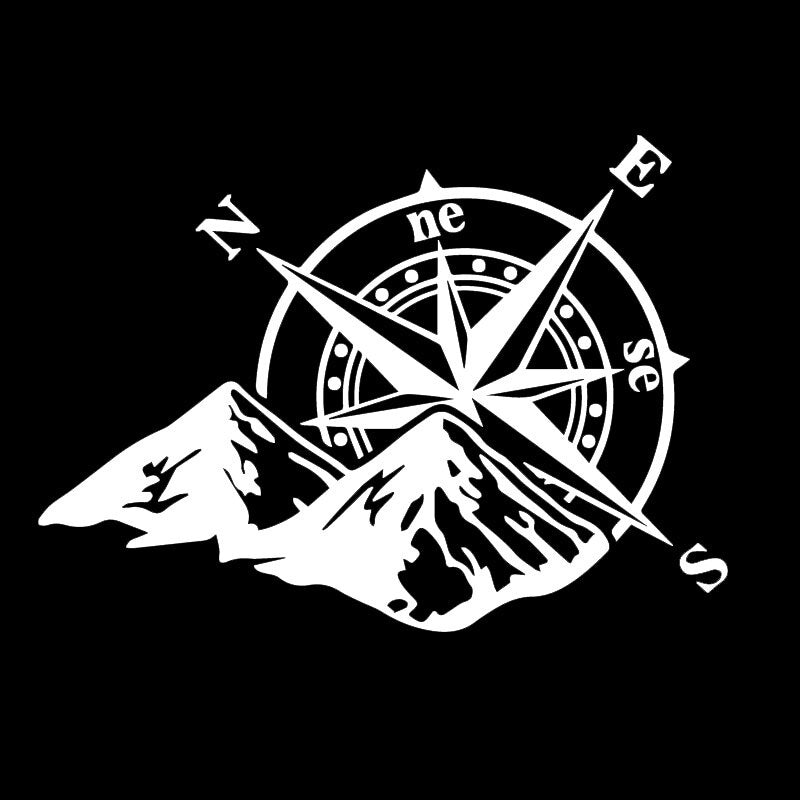 12CM*16.6CM Car Jungle Adventure Car Sticker Decoration Motorcycle Fashion Decal Black/Silver C30-0431