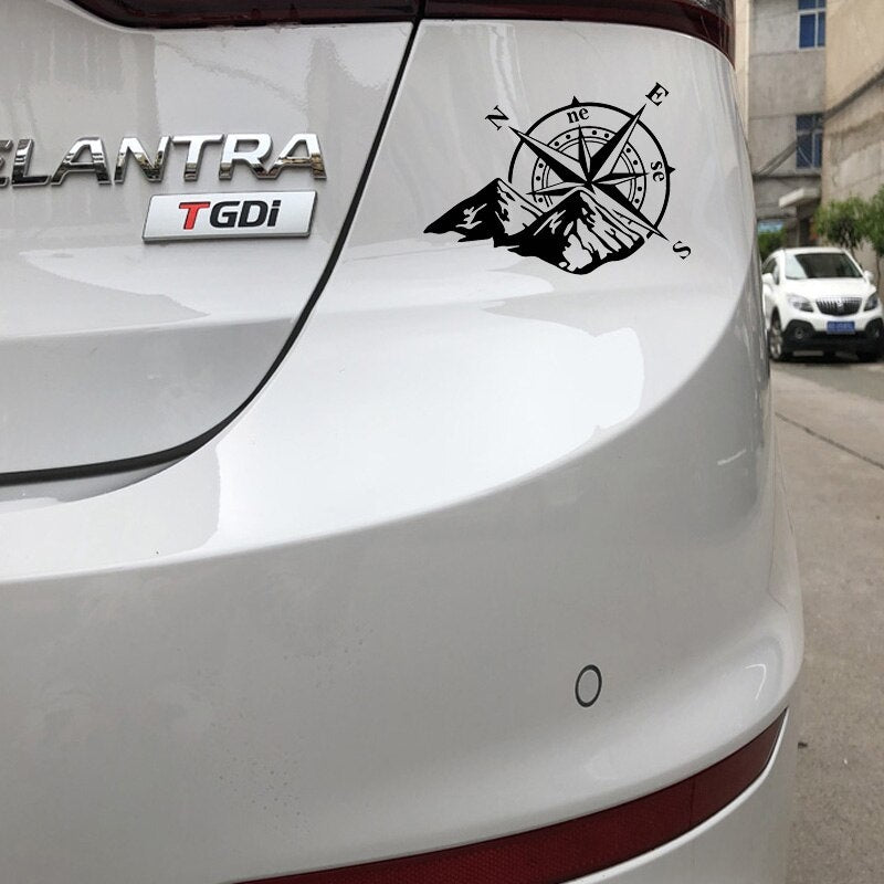 12CM*16.6CM Car Jungle Adventure Car Sticker Decoration Motorcycle Fashion Decal Black/Silver C30-0431